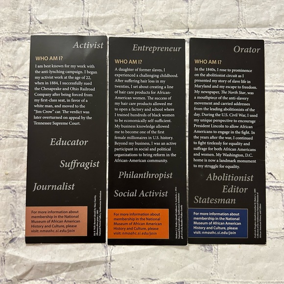 LOT OF (6) UNIQUE BOOK MARKS (3) COATED AND (3) SMITHSONIAN HISTORY - Picture 5 of 6